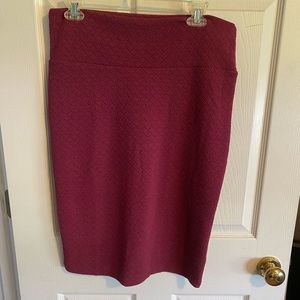 Maroon LuLaRoe Cassie Skirt